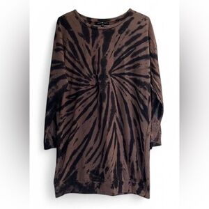 Derek Heart Women's Black and brown tie dye Long Sleeve Sweater Dress Size XL